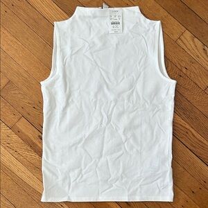 J. Crew Factory White Sleeveless Mock Neck Tank XS NWT New